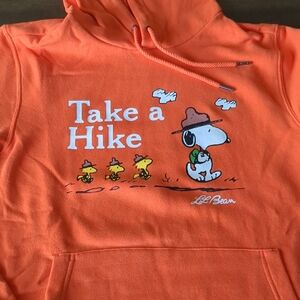 L.L. Bean Orange Snoopy Hoodie